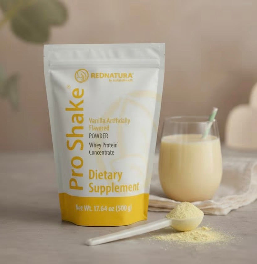 Pro Shake RedNatura – Whey Protein Powder | Nutritional Supplement for Energy, Muscle Support & Daily Nutrition – 17.64 oz (500 g) Vanilla