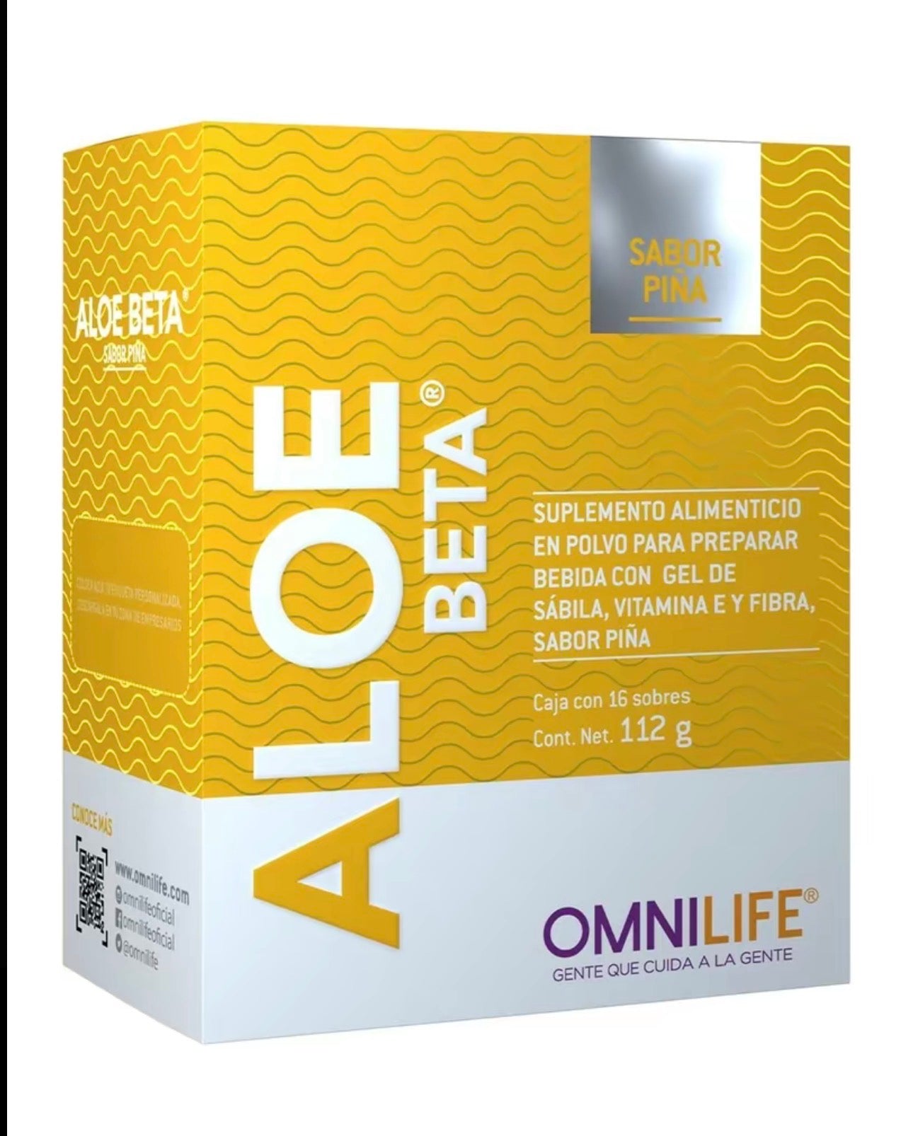OML Aloe Beta Pineapple Flavored | box with 16 packets | net wt 112g